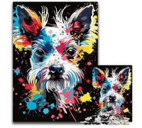 Rompecabezas de 1000 Piezas de Perro Crestado Chino para Adultos cumpleaños, festividades y Navidad. 26x38cm/10,23x14,96 Pulgadas.