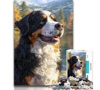 Rompecabezas de 1000 Piezas de Perro de montaña bernés para Adultos y Adolescentes Este Divertido Juguete Familiar es un Regalo Ideal para Toda la Familia 26x38cm