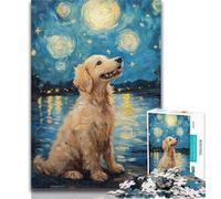 Rompecabezas de 1000 Piezas de Perro del Cielo Nocturno para Adultos y Adolescentes, Juego desafiante y Familiar, interacción Entre Padres e Hijos, 50x75cm