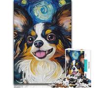 Rompecabezas de 1000 Piezas de Perro del Cielo Nocturno para Adultos y Adolescentes, Juguete Educativo Intelectual Relajante, Gran Regalo (38x26cm)