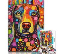 Rompecabezas de 1000 Piezas de Perro Jigsaw Art para Adolescentes a Partir de 14 años Juego Imposible Adultos y Adolescentes 38x26cm