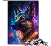 Rompecabezas de 1000 Piezas de Perro Pastor Colorido de Madera, Juego Familiar Interactivo, Apto para Mayores de 14 años, 50x75cm, Juego de ingenio para Adolescentes, Fiestas