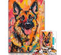 Rompecabezas de 1000 Piezas de Perro Pastor para Adultos, 1000 Piezas, para Entrenar tu Cerebro y Tus Manos, Regalo de cumpleaños, 50x75cm