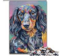 Rompecabezas de 1000 Piezas de Perro Salchicha en Acuarela para Adolescentes Un Juego desafiante y Divertido para Toda la Familia (50x75cm)