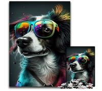 Rompecabezas de 1000 Piezas de Perros Coloridos para Adultos, un desafío para la Mente y un Juguete Relajante para Adolescentes 50x75cm/19,68x29,52 Pulgadas
