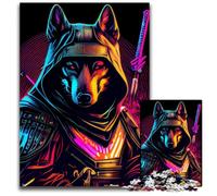 Rompecabezas de 1000 Piezas de Perros de Guerra de neón para Adultos, Ideal para Relajarse y desafiarse, decoración Colorida para el hogar, Regalo Ideal para Amigos, 50x75cm (19,68x29,52 Pulgadas).