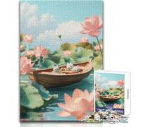 Rompecabezas de 1000 Piezas de Petit Bateau Nenuphars, Juguete, Juego Intelectual, Aprendizaje, Regalo Educativo para cumpleaños, tamaño 38x52cm