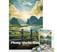 Rompecabezas de 1000 Piezas de Phong Nha-KE Bang Vietnam Arte paisajístico Juguete Educativo Regalos para Mujeres y Hombres Juegos educativos Interesante para Reducir el estrés Tamaño: 38x52cm