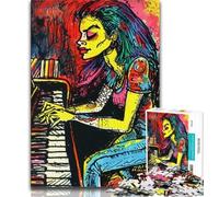 Rompecabezas de 1000 Piezas de Pianista Adolescente, Juego desafiante, Juguetes, decoración de Pared, cumpleaños y Navidad (tamaño 75x50cm)