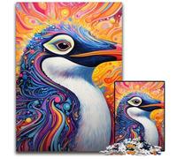 Rompecabezas de 1000 Piezas de pingüino Colorido, desafiante, Divertido y Familiar, Adolescentes, 50x75cm/19,68x29,52 Pulgadas.