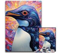 Rompecabezas de 1000 Piezas de pingüino Colorido para Adultos, de cartón, Ideal para Relajarse, decoración del hogar, 26x38cm/10,23x14,96 Pulgadas.