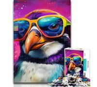 Rompecabezas de 1000 Piezas de pingüino Colorido para Adultos y Adolescentes Entrena tu Cerebro y Tus Manos Regalos para Amigos y Familiares 50x75cm