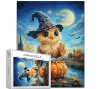 Rompecabezas de 1000 piezas de pollo sobre calabaza para adultos, estilo de pintura al óleo de Van Gogh, rompecabezas colorido para decoración del hogar, regalos, rompecabezas familiar, perfecto para