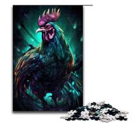 Rompecabezas de 1000 Piezas de Pollos adorables Regalos para Adultos Lista de Deseos navideña con Papá Noel para Adolescentes de 14 años en adelante 75x50cm