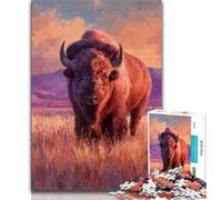 Rompecabezas de 1000 Piezas de Prairie Bull para Adolescentes, Ideal para Pasar el Tiempo Libre en casa, con póster y Hoja de Trivia a Juego 50x75cm