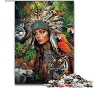 Rompecabezas de 1000 Piezas de Princesas Indias de cartulina para Adultos, para Adolescentes Mayores de 14 años, decoración del hogar tamaño 38x26cm, Regalo de cumpleaños