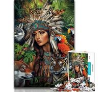 Rompecabezas de 1000 Piezas de Princesas Indias para Adultos Regalo de cumpleaños decoración de Pared para Mayores de 14 años 38x26cm