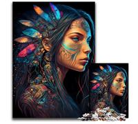 Rompecabezas de 1000 Piezas de Princesas nativas Americanas para Adultos, decoración hogar o la Oficina, Regalo Ideal de Navidad, 50x75cm/19,68x29,52 Pulgadas