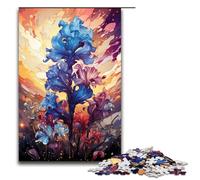 Rompecabezas de 1000 Piezas de psicodelia Colorida de jacintos españoles. Rompecabezas de Madera para Adultos y niños. Juguete Educativo antiestrés. 1000 Piezas (75 x 50 cm).