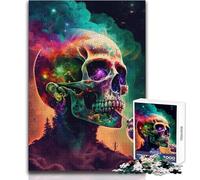 Rompecabezas de 1000 Piezas de Psycho Skull para Adultos, Actividad cognitiva de Aprendizaje lúdico, sorpresas alegresTamaño 38x52cm