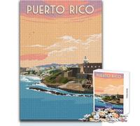 Rompecabezas de 1000 Piezas de Puerto Rico San Juan Aprendizaje Consciente Juego Divertido Celebraciones alegres Tamaño 38x52cm