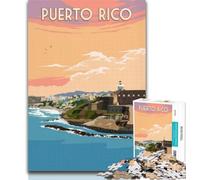 Rompecabezas de 1000 Piezas de Puerto Rico San Juan para Adultos, 1000 Piezas, Juguetes, Juegos educativos, antiestrés, Lista de Deseos con Papá Noel, 26x38cm