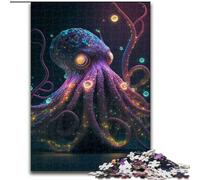 Rompecabezas de 1000 Piezas de Pulpo cósmico de Madera, Navidad y Año Nuevo, Regalo navideño de 50x75cm, Juego de ingenio para Adolescentes, Regalo navideño
