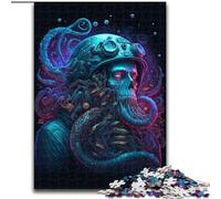 Rompecabezas de 1000 Piezas de Pulpo de Madera, Ideal para Regalar en Navidad, con un Toque humorístico y Detalles de 50x75cm Un Regalo Ideal para Navidad o cumpleaños
