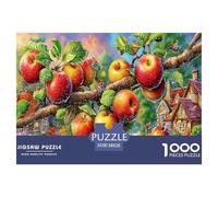 Rompecabezas de 1000 Piezas de Rama de Manzano para decoración de Pared del hogar - Manzanas (Rama de Pueblo) Regalo Divertido y Actividad para Adultos y niños Gran Idea de Regalo 38x26cm1000pcs