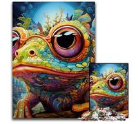 Rompecabezas de 1000 Piezas de Rana, desafiante Rompecabezas para Adolescentes, Juego Interactivo Divertido para Toda la Familia, 26x38cm/10,23x14,96 Pulgadas.