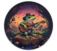 Rompecabezas de 1000 Piezas de Rana Tocando el Banjo Rompecabezas Redondo de 1000 Piezas, Ideal para Regalar, Juego Interactivo Familiar, Apto para Mayores de 14 años 1000 Piezas (67,5x67,5cm)