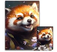 Rompecabezas de 1000 Piezas de Red Panda Art para Adultos, Juego Creativo Familiar y decoración del hogar, Adolescentes, 50x75cm/19,68x29,52 Pulgadas.
