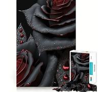 Rompecabezas de 1000 Piezas de Red Rose Art para Adultos Fortalece la Memoria, Alivia el estrés y Mejora la Calidad Regalo Sorpresa de cumpleaños (38x52cm)
