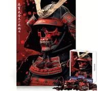 Rompecabezas de 1000 Piezas de Red Skull Samurai para Adolescentes, Juguete Intelectual para Relajarse mentalmente, Corte de Calidad, Regalo navideño (50x75cm)