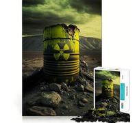 Rompecabezas de 1000 Piezas de residuos nucleares para Adolescentes Rompecabezas con Efecto de Memoria, luz Relajante, Imagen para armar (38x26cm)
