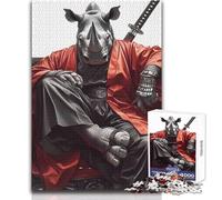 Rompecabezas de 1000 Piezas de Rinho Samurai Katana, un pasatiempo Tranquilo y satisfactorio, Juguete de Corte de precisión Entrelazado, tamaño 38x26cm