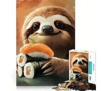 Rompecabezas de 1000 Piezas de Rollos de Sushi japonés con Algas nori para Adultos, Juguete de lógica Pura, diversión Relajante, Corte preciso, Regalo increíble 38x52cm