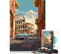 Rompecabezas de 1000 Piezas de Roma, Italia, para Adultos y Adolescentes Recuerda armarlo Lentamente y disfrutarlo Arte de Corte Exacto Coleccionable (38x52cm)