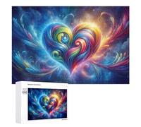 Rompecabezas de 1000 piezas de rompecabezas para adultos, coloridos corazones para adultos, juegos relajantes, regalos únicos para cumpleaños y Navidad, 1000 piezas