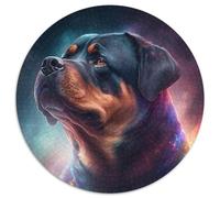 Rompecabezas de 1000 Piezas de Rottweiler. Rompecabezas Redondo de 1000 Piezas divertirse en Familia en Navidad, Acción de Gracias, cumpleaños y Pascua. 67,5 x 67,5 cm.