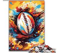 Rompecabezas de 1000 Piezas de Rugby Colorido, Rompecabezas imposibles para Adultos, para decoración del hogar, Entrenamiento Mental y Regalos navideños, 50x75cm
