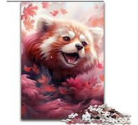 Rompecabezas de 1000 Piezas de Sakura Red Panda para Adultos. Desarrolla la coordinación Ojo-Mano, cumpleaños (tamaño 50x75cm).