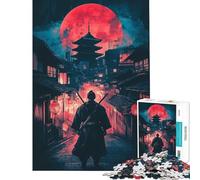 Rompecabezas de 1000 Piezas de samuráis japoneses Juegos relajantes desafío de Inteligencia Cerebral Juguetes adictivos Regalos para Hombres y Mujeres Carrera de Velocidad Manual (tamaño 50x75cm)