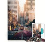 Rompecabezas de 1000 Piezas de San Francisco,Corte Exacto,Juguete Inteligente para el Cerebro,Juego Relajante,decoración navideña (50x75cm)