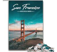 Rompecabezas de 1000 Piezas de San Francisco para Adultos y Adolescentes Juguete Educativo para aliviar el estrés, Toda la Familia 38x52cm