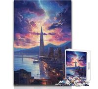 Rompecabezas de 1000 Piezas de San Francisco, un Pueblo portuario, un pasatiempo Tranquilo y satisfactorio, Juguete de Corte de precisión Entrelazado, tamaño 50x75cm