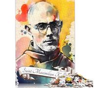 Rompecabezas de 1000 Piezas de San Maximiliano Kolbe para Adultos, Rompecabezas de dificultad Alta, Juego Educativo, Juguete, (38 x 26 cm)