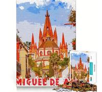 Rompecabezas de 1000 Piezas de San Miguel de Allende para Adolescentes Refuerza la Memoria Divertido y Tranquilo Borde de Calidad Regalo Ideal (50x75cm)