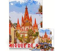 Rompecabezas de 1000 Piezas de San Miguel de Allende para Adultos y Adolescentes Juguete Intelectual para el hogar Disfrute de un Corte de Calidad Regalo clásico (38x26cm)