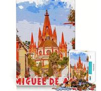 Rompecabezas de 1000 Piezas de San Miguel de Allende para Adultos y Adolescentes Juguete Intelectual para el hogar Disfrute de un Corte de Calidad Regalo clásico (38x26cm)